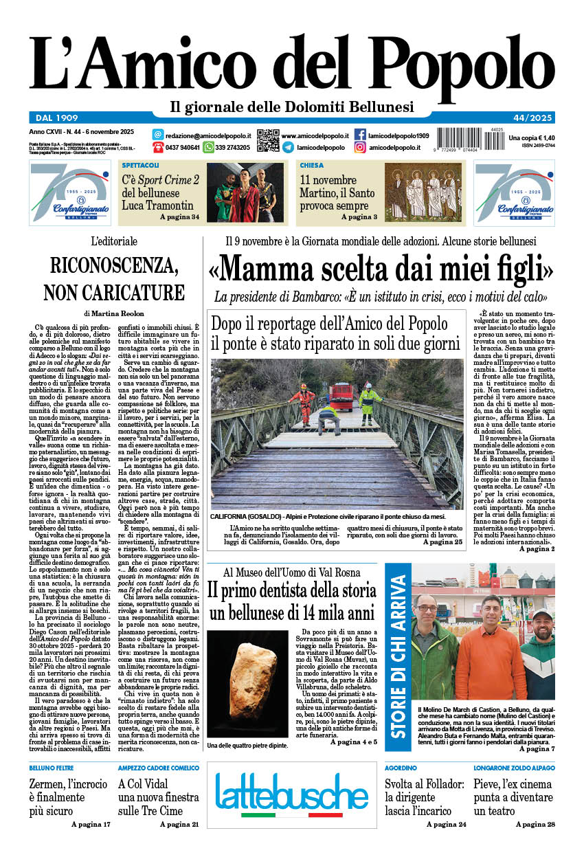 La prima pagina
